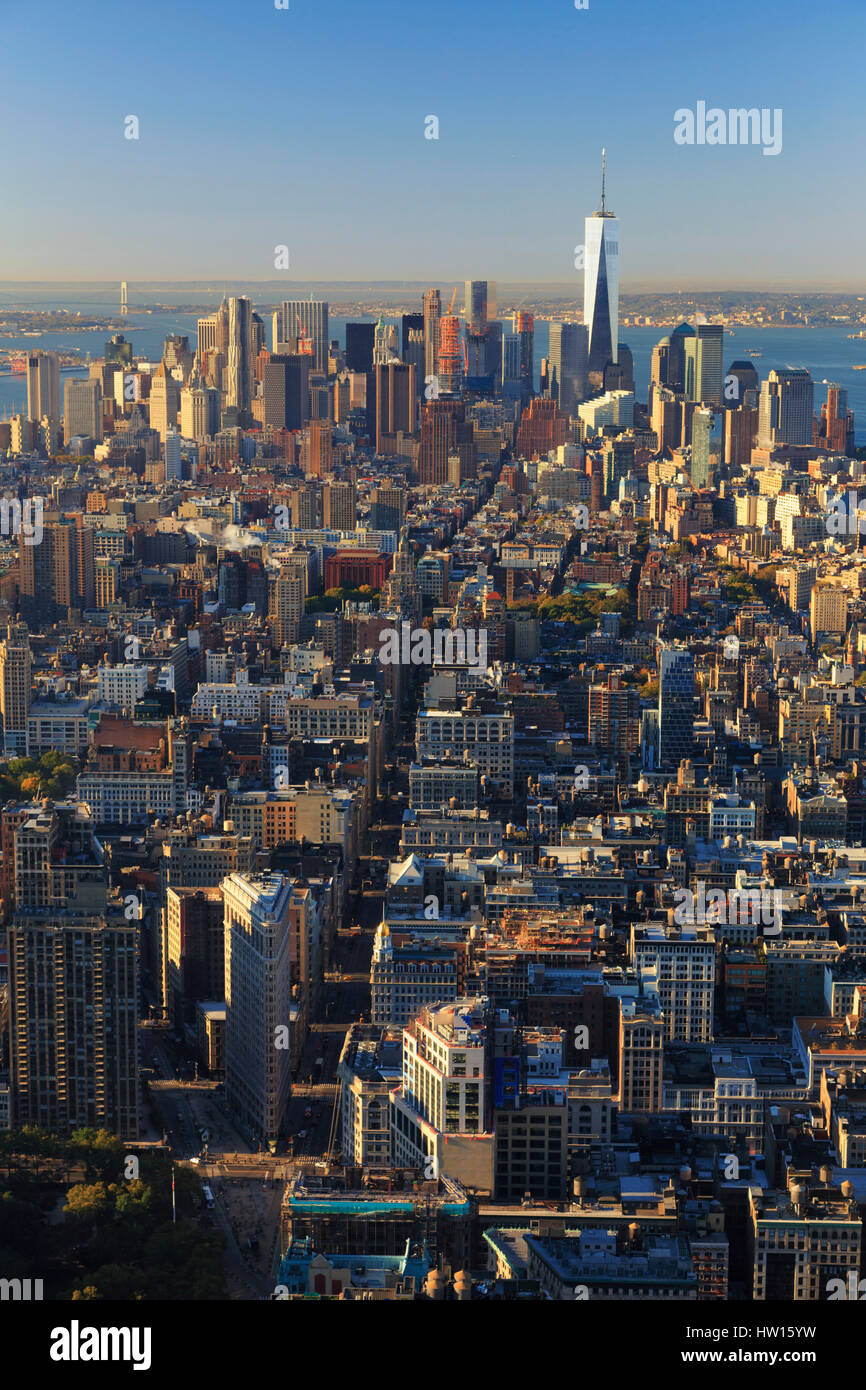 USA, New York, New York, Manhattan, Observatoire de l'Empire State Building Banque D'Images