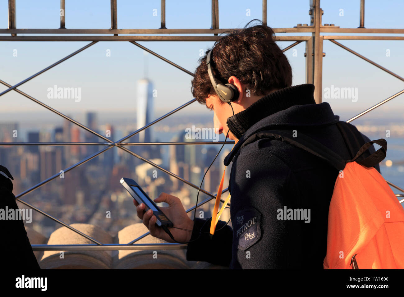 USA, New York, New York, Manhattan, Observatoire de l'Empire State Building Banque D'Images