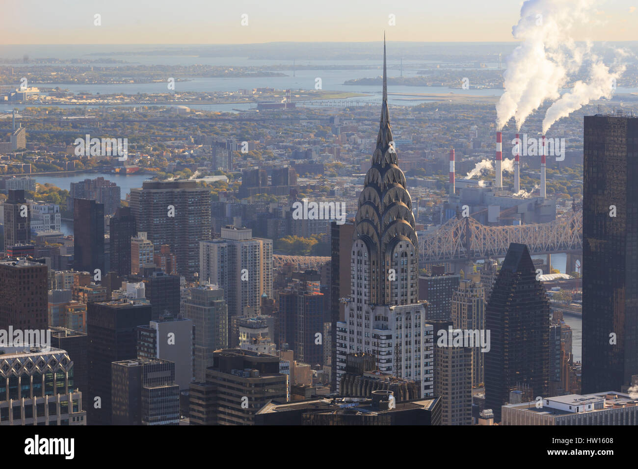 USA, New York, New York, Manhattan, Observatoire de l'Empire State Building Banque D'Images