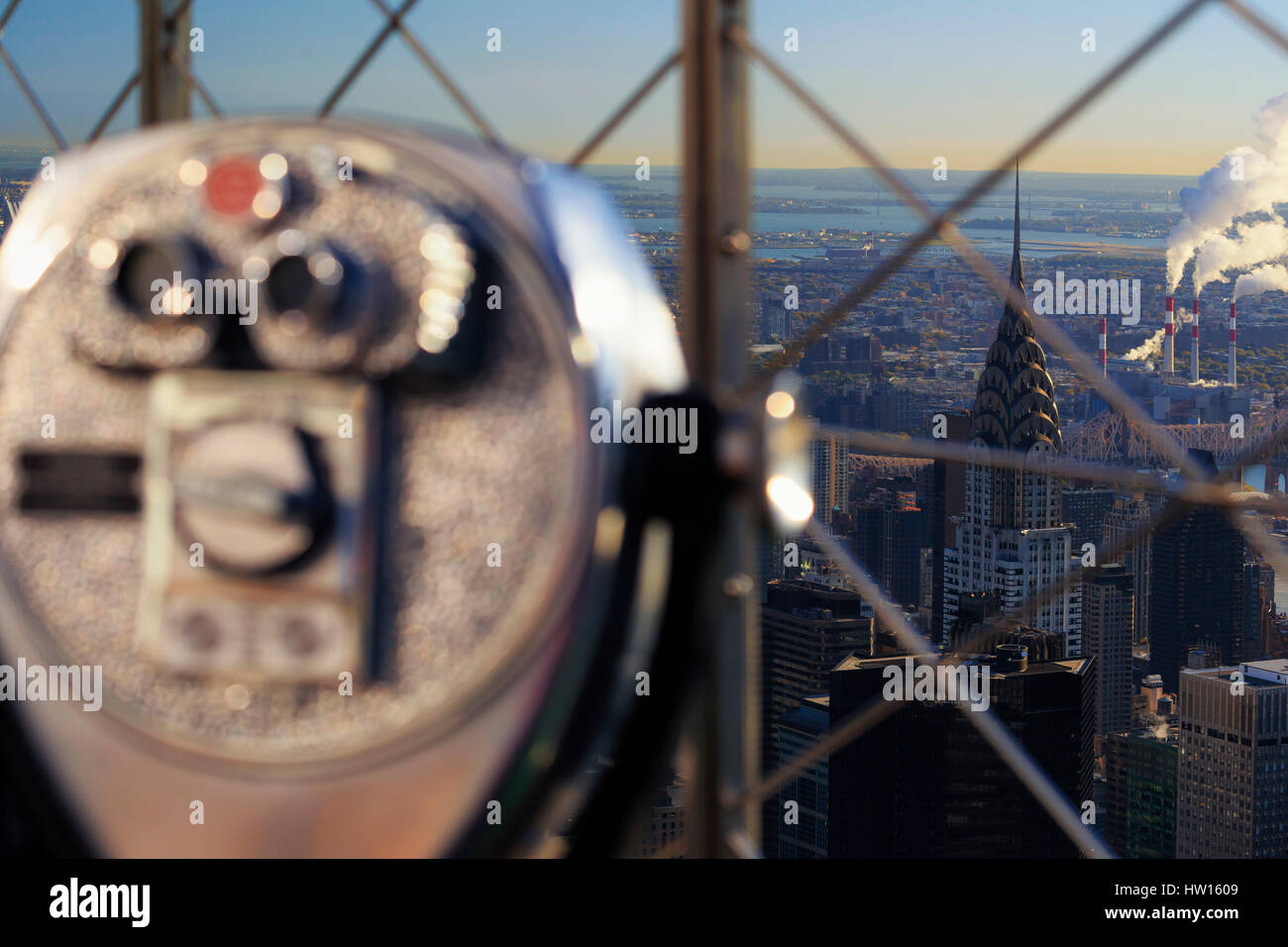 USA, New York, New York, Manhattan, Observatoire de l'Empire State Building Banque D'Images