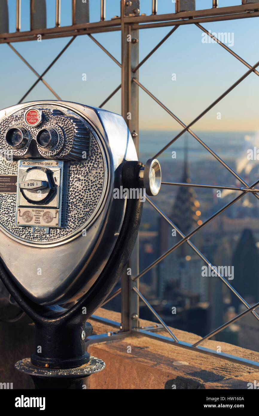 USA, New York, New York, Manhattan, Observatoire de l'Empire State Building Banque D'Images
