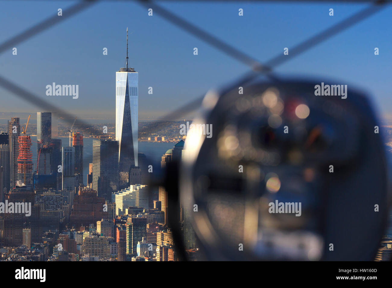 USA, New York, New York, Manhattan, Observatoire de l'Empire State Building Banque D'Images
