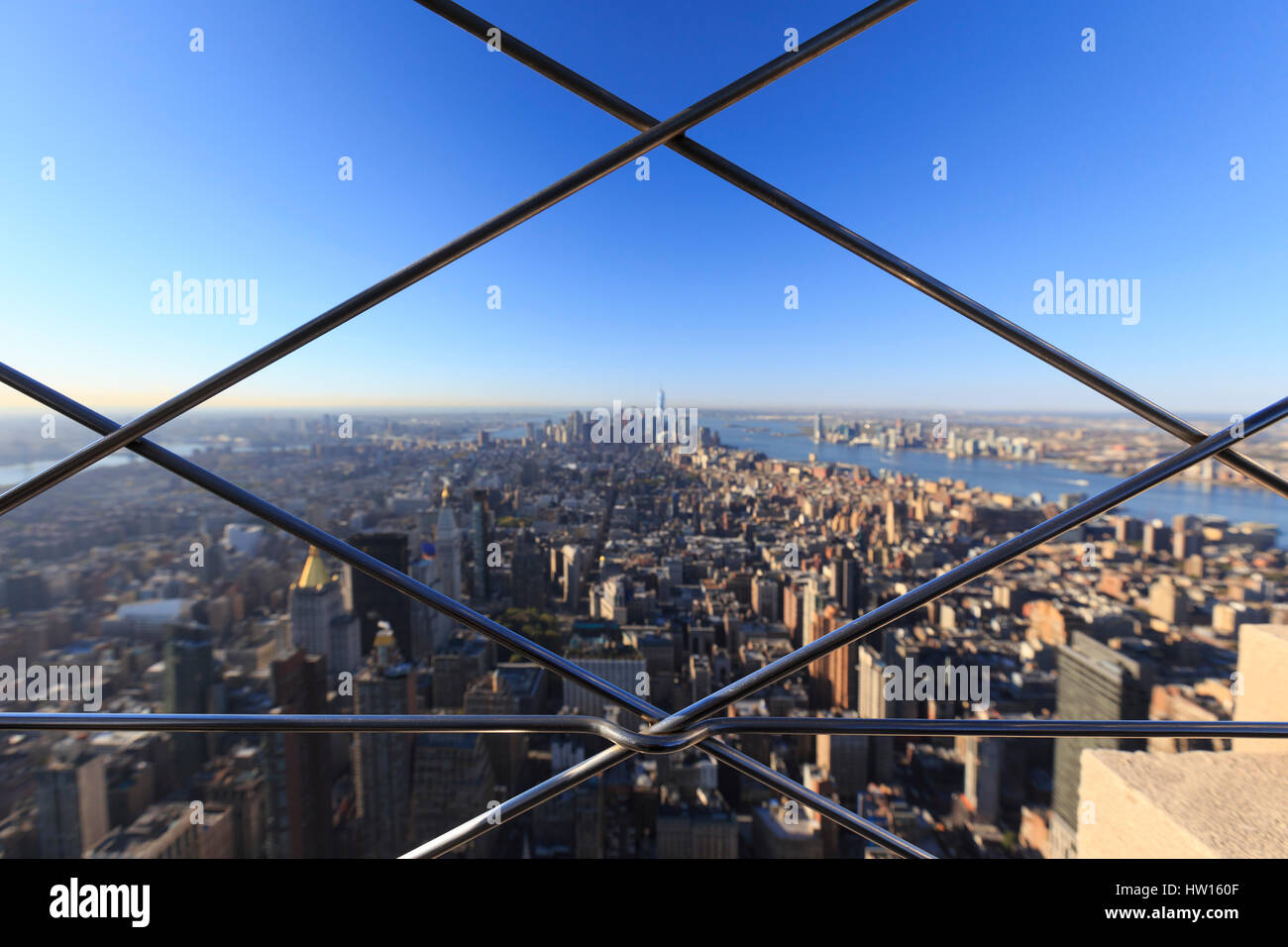 USA, New York, New York, Manhattan, Observatoire de l'Empire State Building Banque D'Images