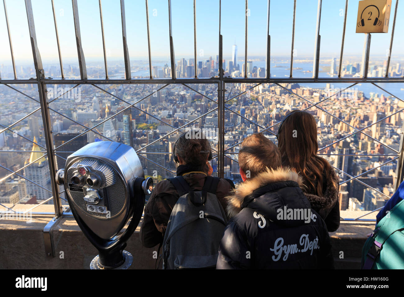 USA, New York, New York, Manhattan, Observatoire de l'Empire State Building Banque D'Images