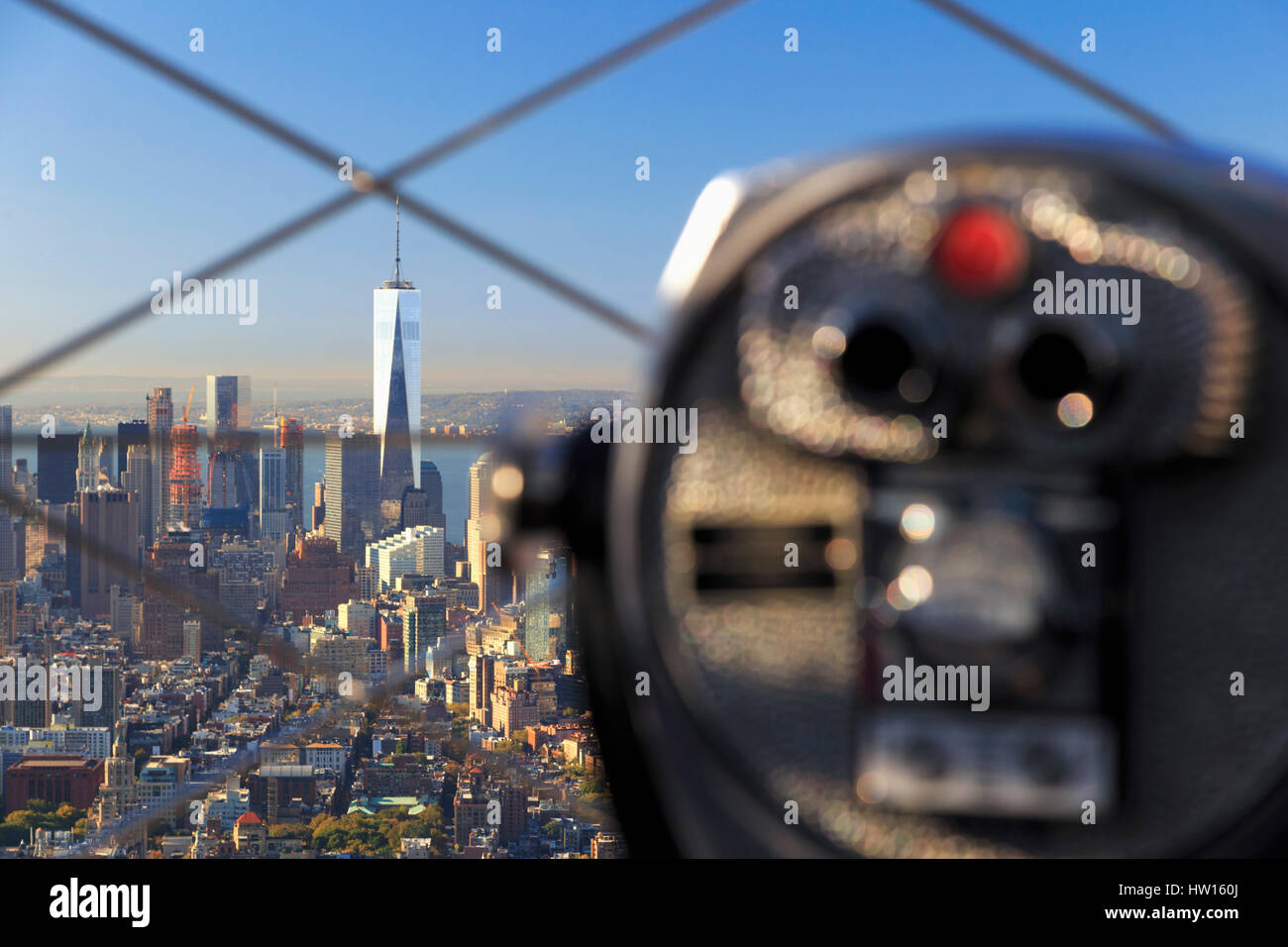 USA, New York, New York, Manhattan, Observatoire de l'Empire State Building Banque D'Images