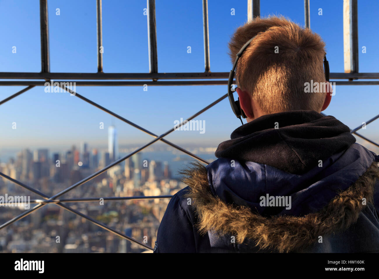USA, New York, New York, Manhattan, Observatoire de l'Empire State Building Banque D'Images