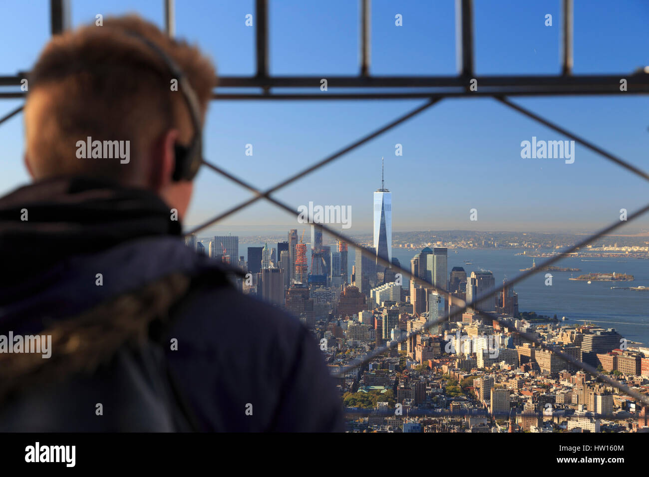 USA, New York, New York, Manhattan, Observatoire de l'Empire State Building Banque D'Images
