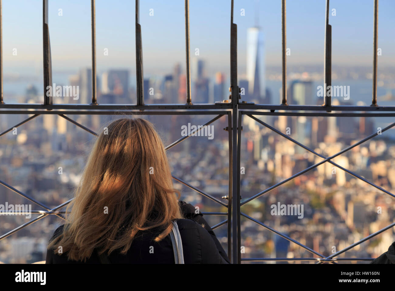 USA, New York, New York, Manhattan, Observatoire de l'Empire State Building Banque D'Images
