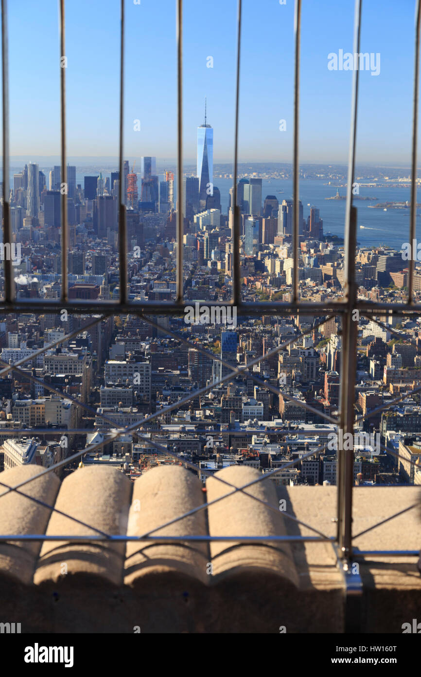USA, New York, New York, Manhattan, Observatoire de l'Empire State Building Banque D'Images