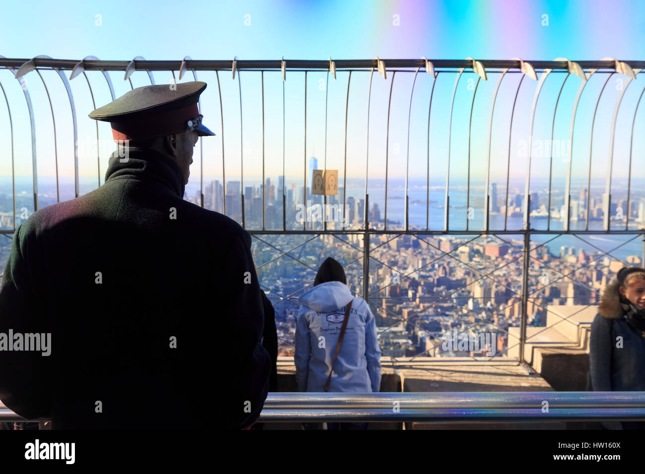 USA, New York, New York, Manhattan, Observatoire de l'Empire State Building Banque D'Images