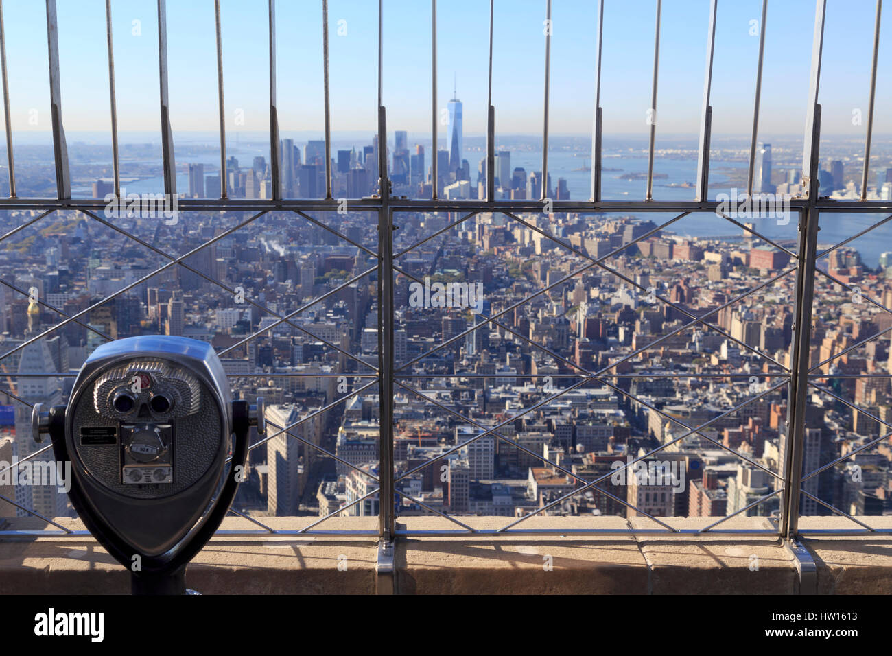 USA, New York, New York, Manhattan, Observatoire de l'Empire State Building Banque D'Images