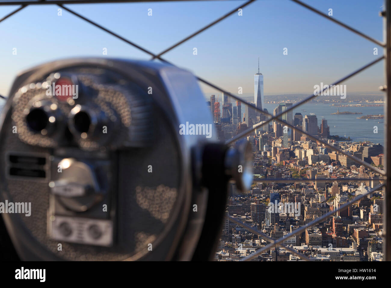 USA, New York, New York, Manhattan, Observatoire de l'Empire State Building Banque D'Images