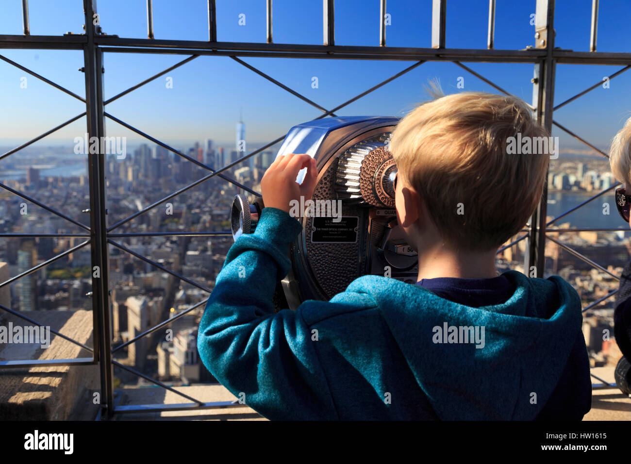 USA, New York, New York, Manhattan, Observatoire de l'Empire State Building Banque D'Images