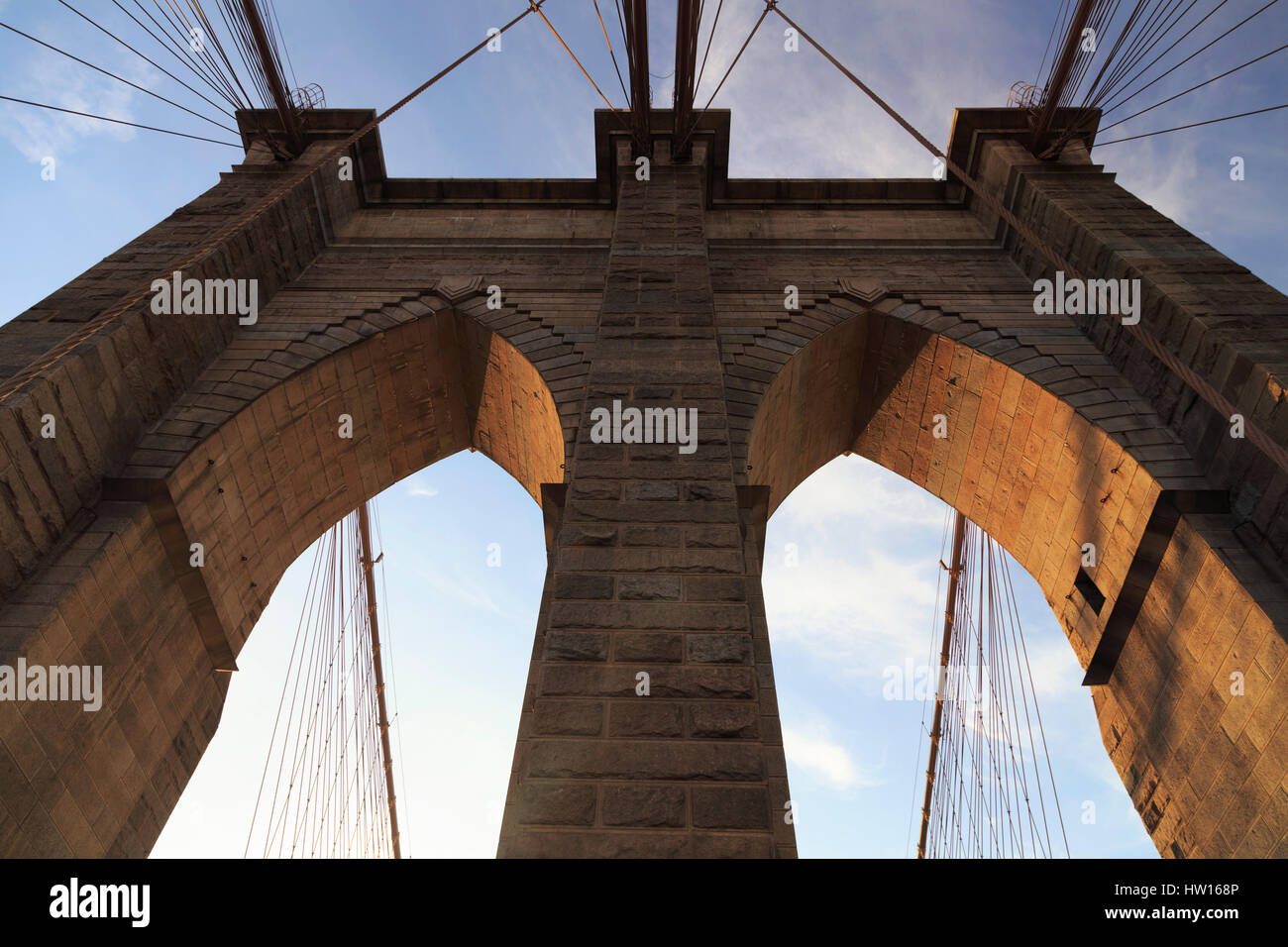 USA, New York, New York City, Brooklyn Bridge Banque D'Images