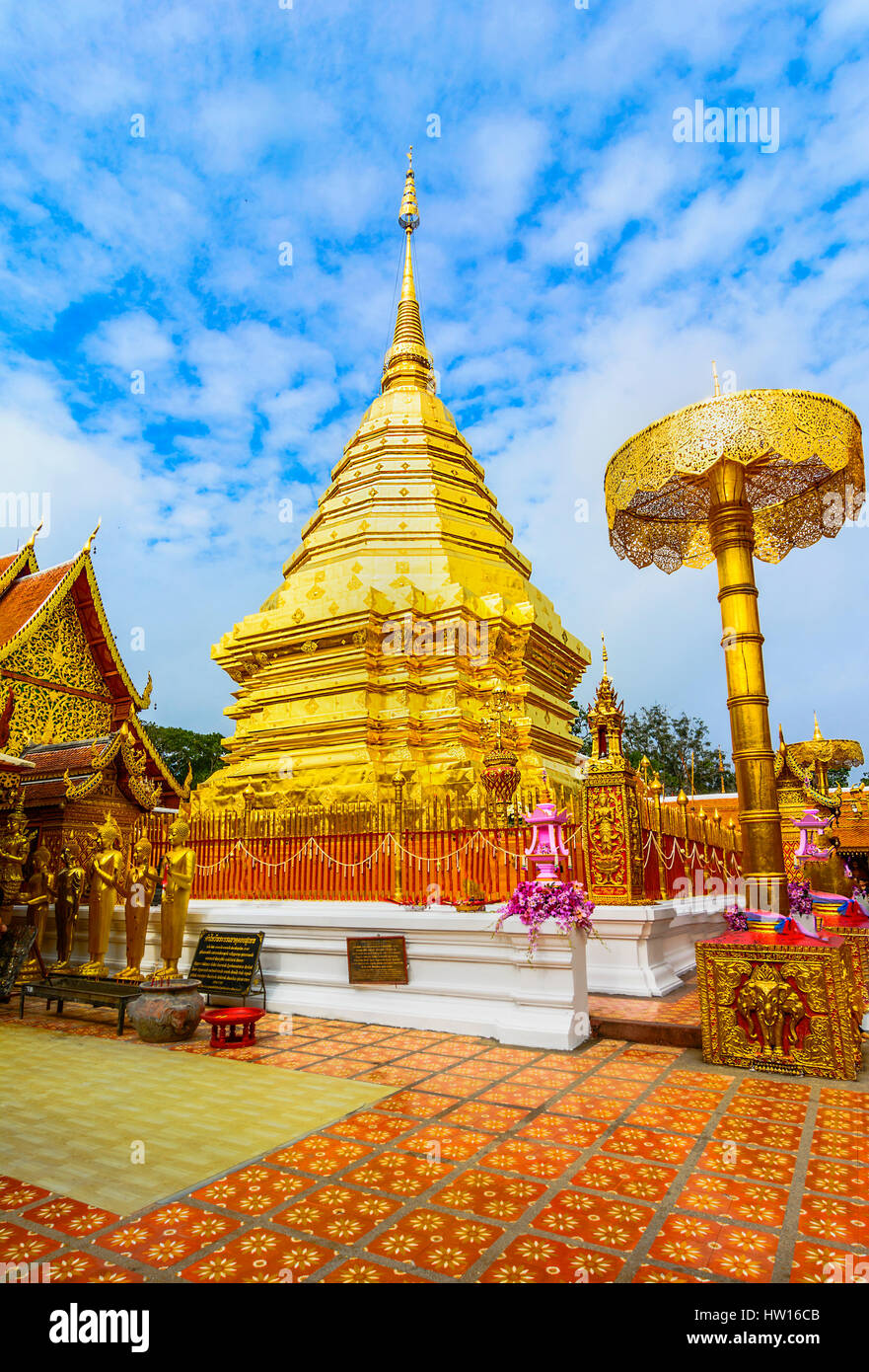 Wat Phra That Doi Suthep à Chiang Mai, Thaïlande Banque D'Images