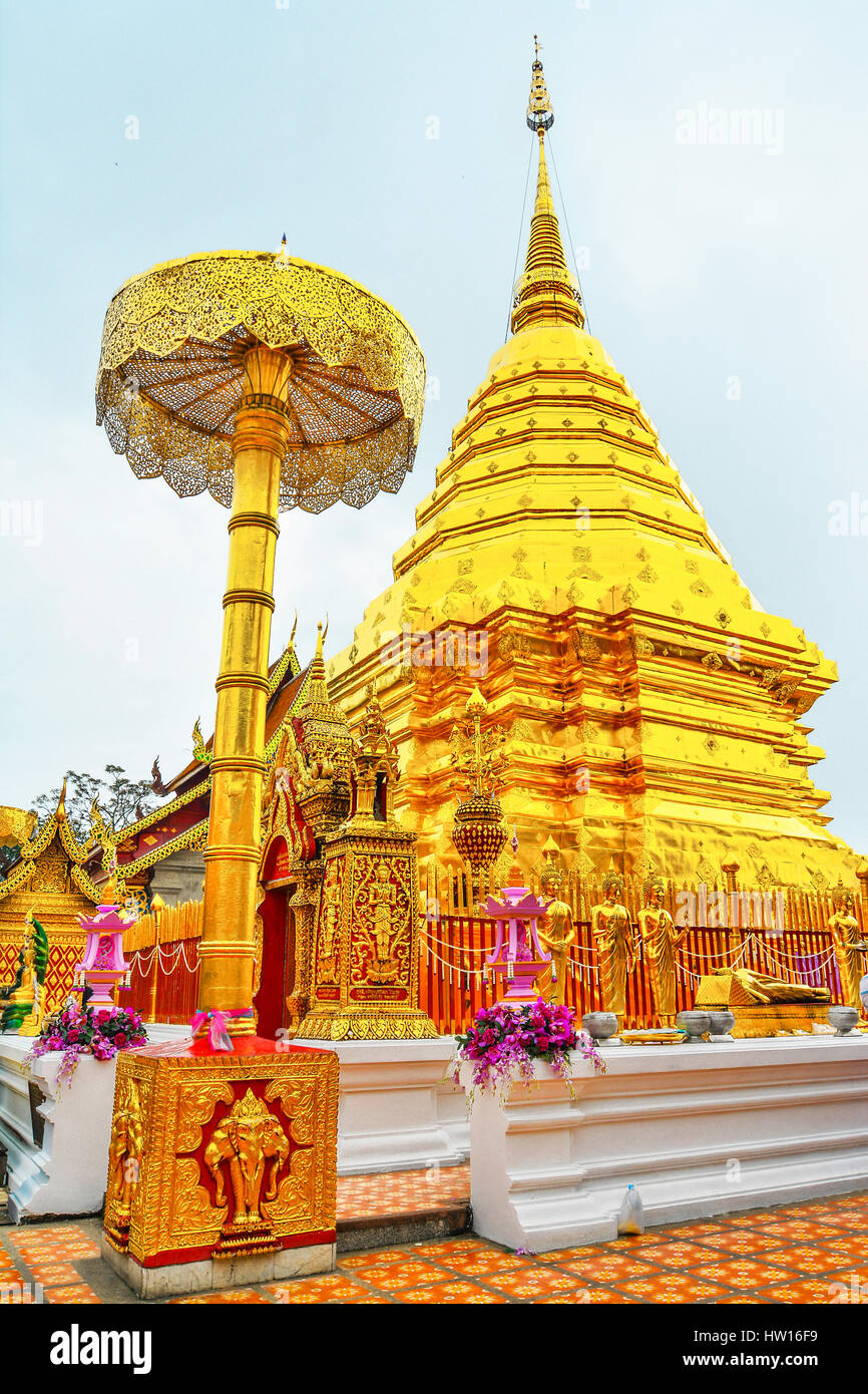 Wat Phra That Doi Suthep à Chiang Mai, Thaïlande Banque D'Images
