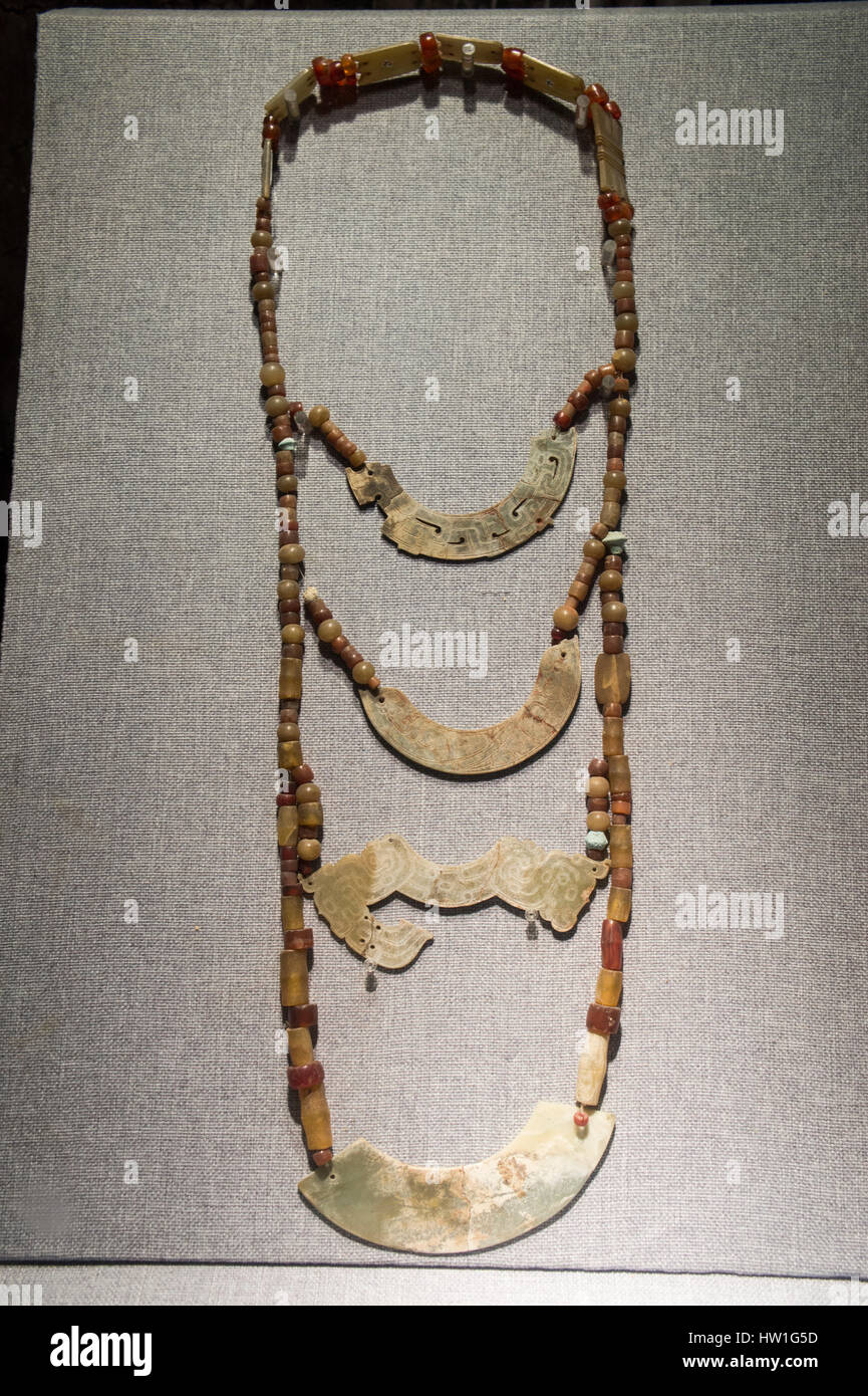 Un ensemble de jade pendentif î dynastie Zhou de l'Ouest(1046-771B.C) Chine Banque D'Images