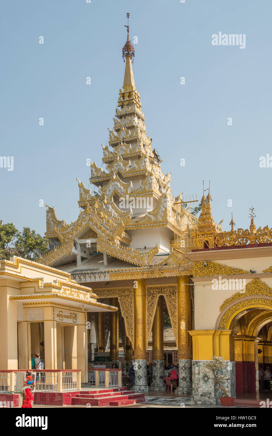 La Pagode Mahamuni, Mandalay, Myanmar Banque D'Images