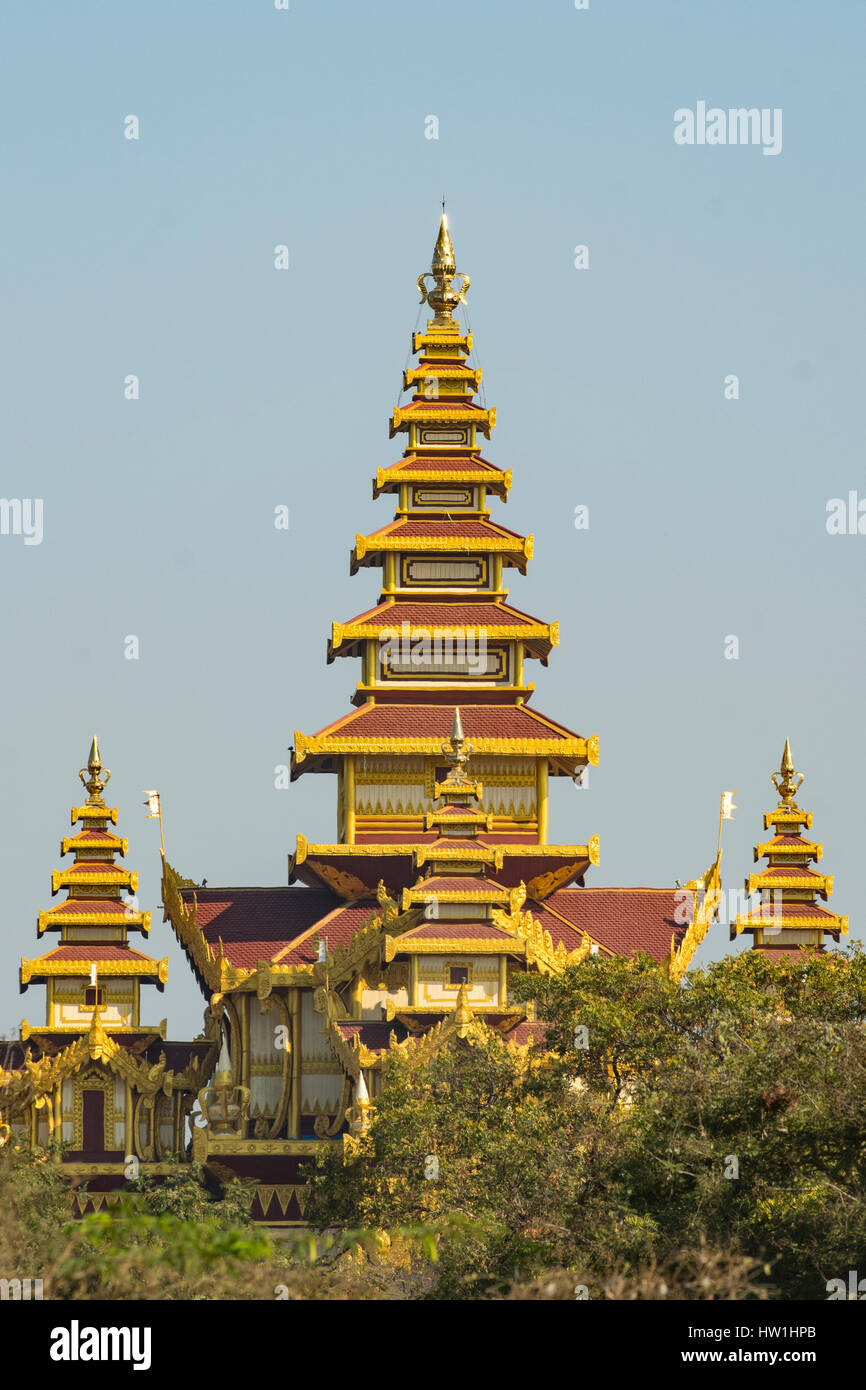 Réplique de Golden Palace, Bagan, Myanmar Banque D'Images