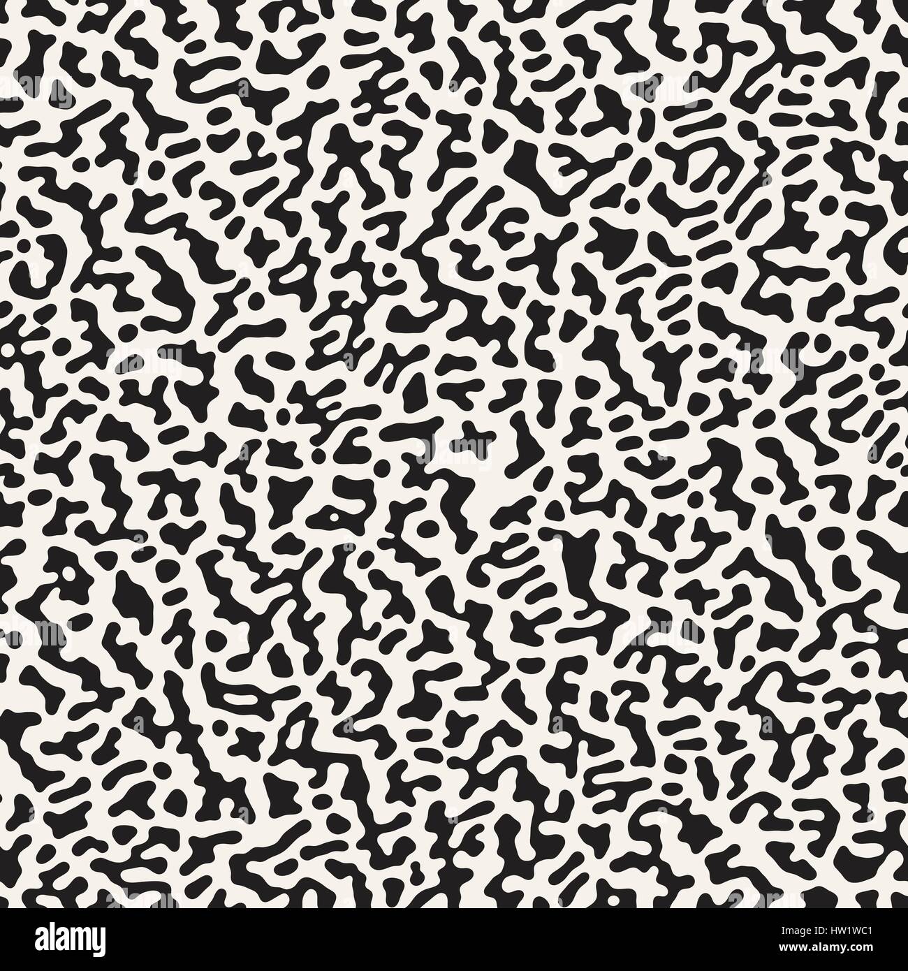 Vector Grunge sans motif. Le noir et blanc des formes organiques. Taches malpropre de texture. Illustration de Vecteur