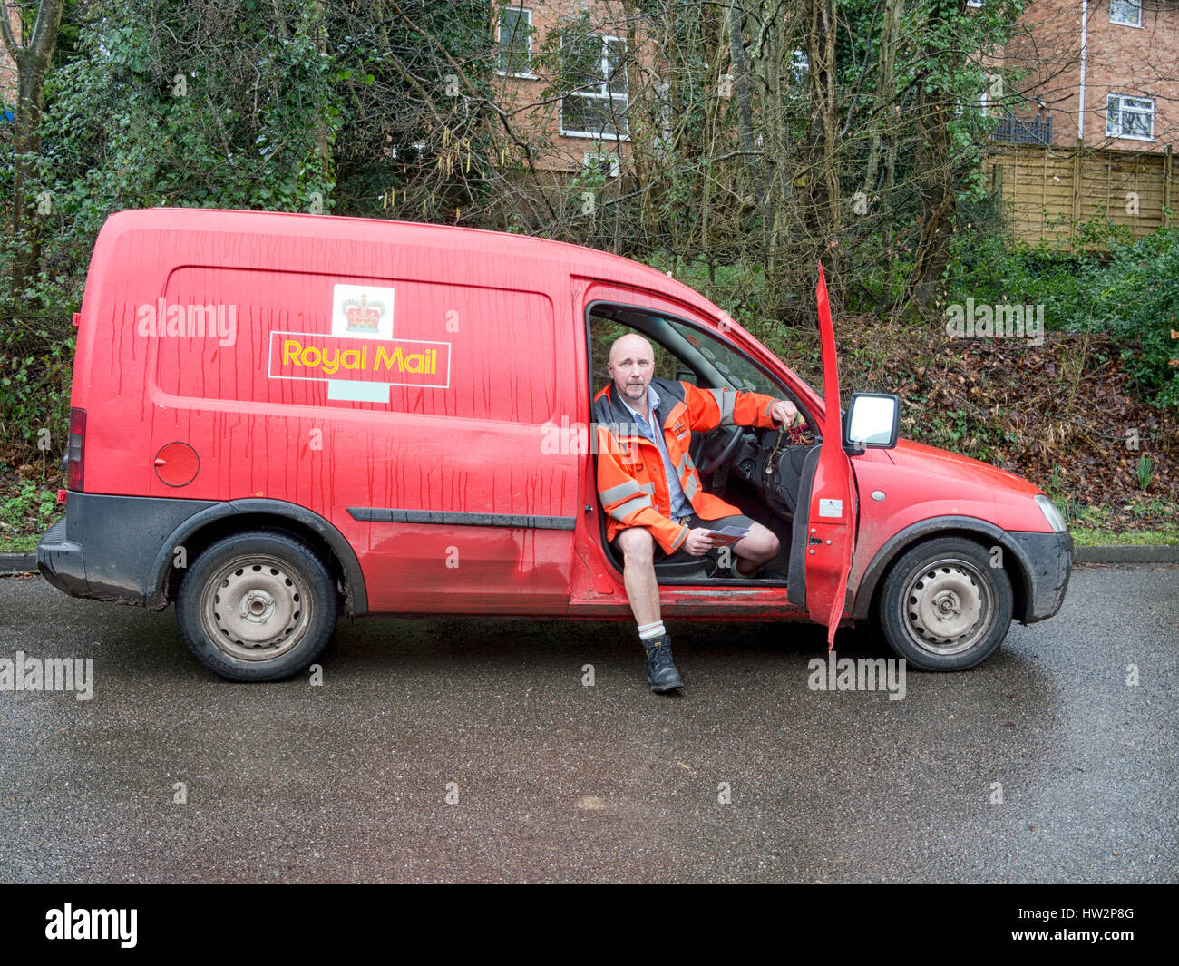 Le service postal rural, England, UK. Royal Mail. Banque D'Images