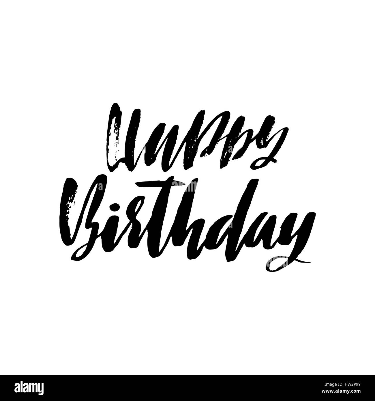 Joyeux anniversaire lettrage pour invitation et carte de souhaits, estampes et affiches. Inscription manuscrite. Dessin calligraphique. Vector illustration Illustration de Vecteur