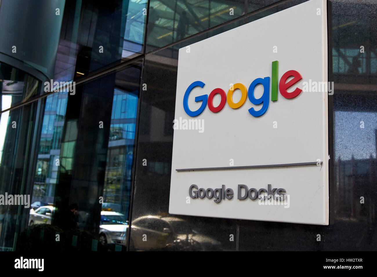 Quais de construction montevetro google Dublin République d'Irlande Banque D'Images