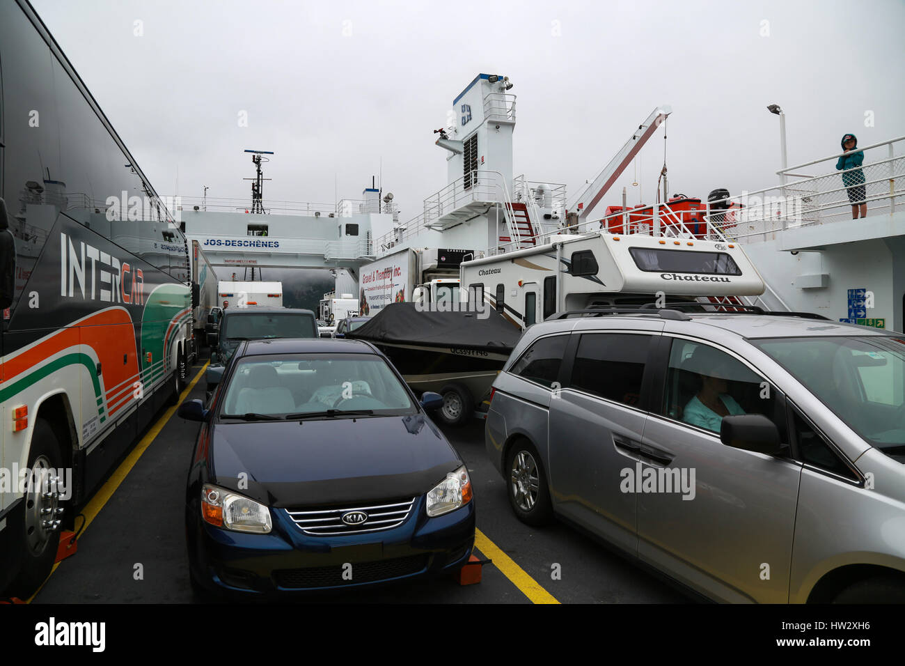 Le Tadoussac Baie Sainte Catherine Ferry Gratuit Traverse L Embouchure Du Fjord Du Saguenay Photo Stock Alamy