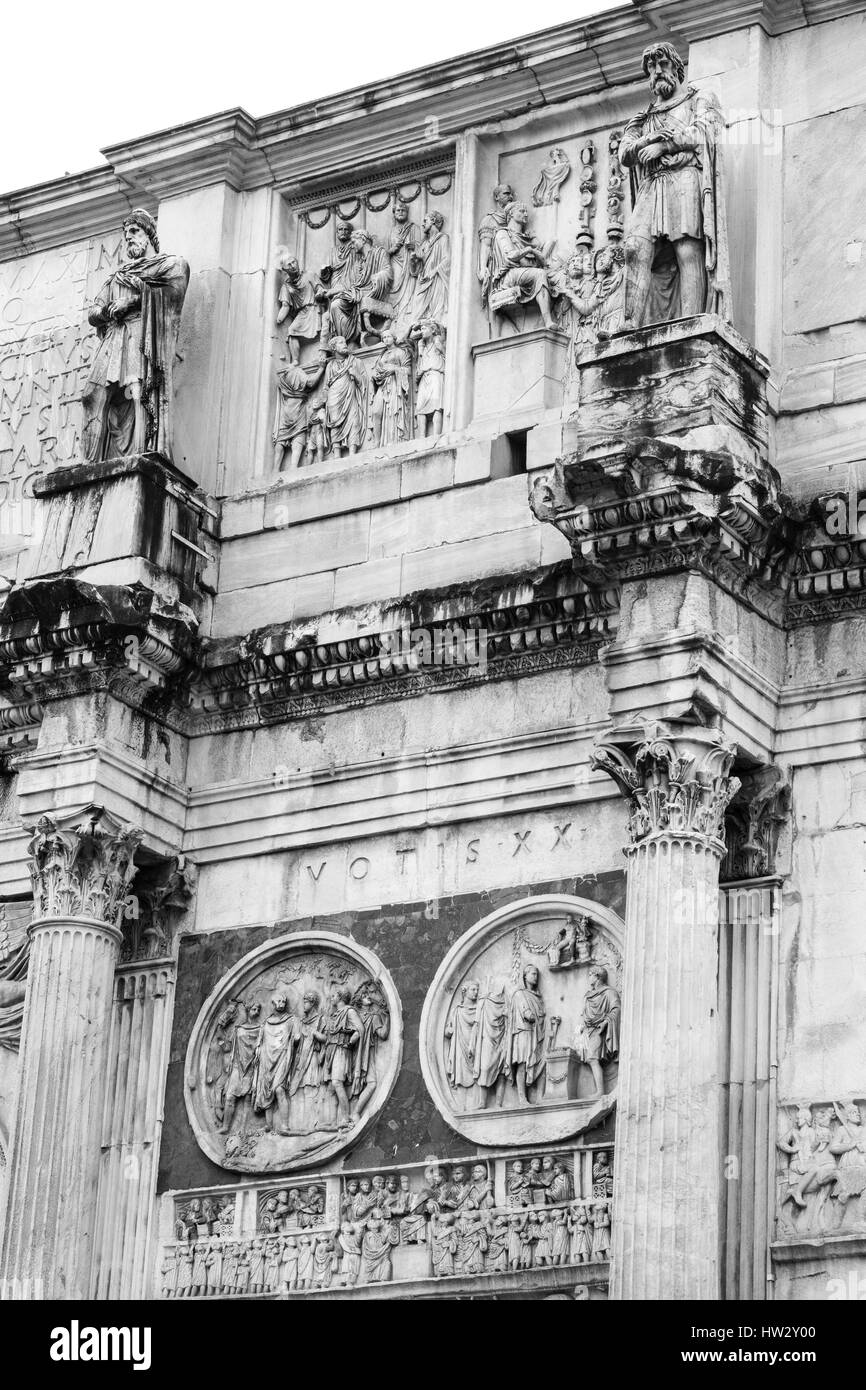 Arc de Constantin (AD 315), Rome (Italie). Banque D'Images