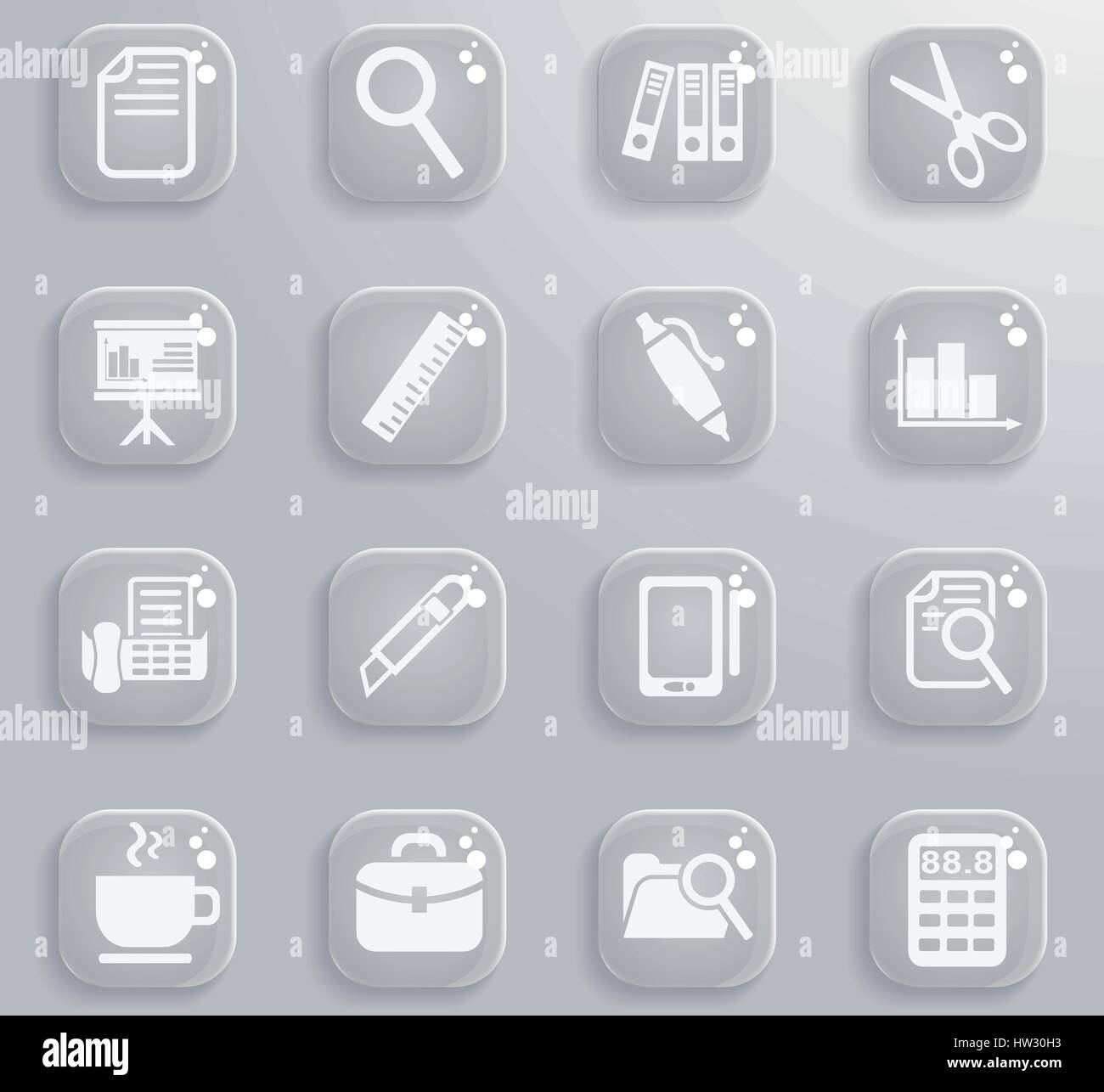 Office web icons pour la conception d'interface utilisateur Illustration de Vecteur