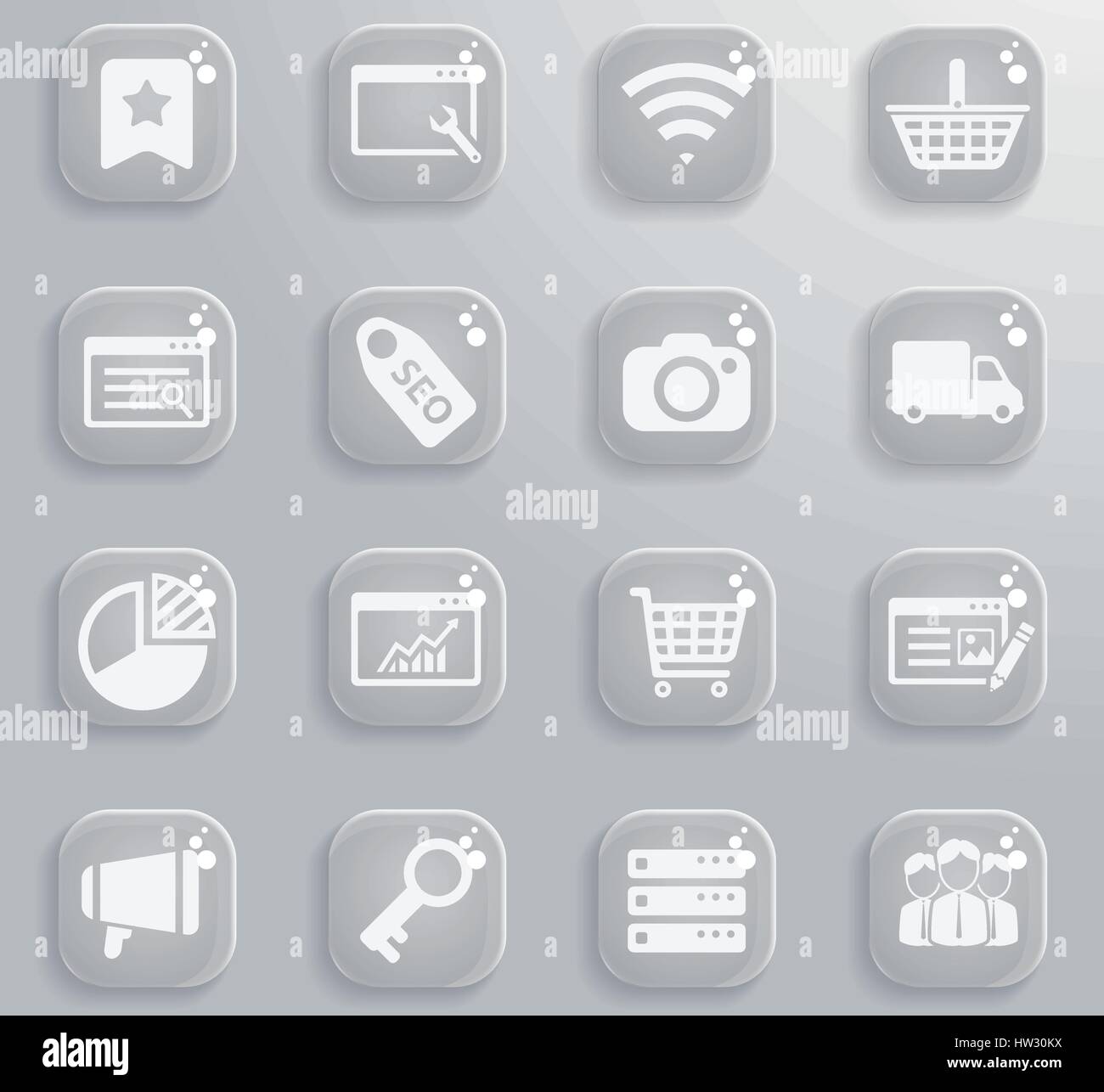 SEO et développement web icons pour symboles simplement Illustration de Vecteur