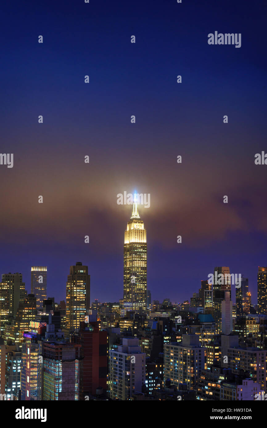 USA, New York, New York, Manhattan, Empire State Building Banque D'Images