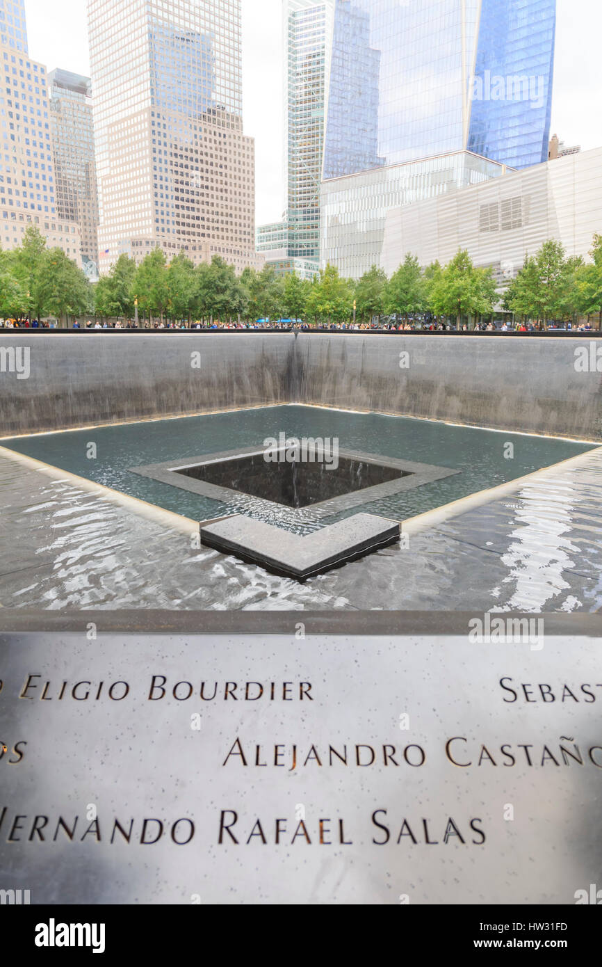 USA, New York, New York, Manhattan, National Memorial Semptember 11 Banque D'Images