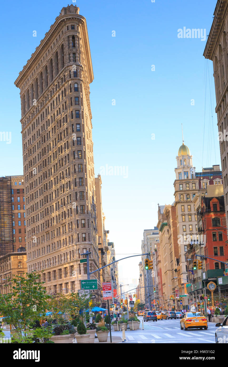 USA, New York, New York, Manhattan, Flatiron Building Banque D'Images