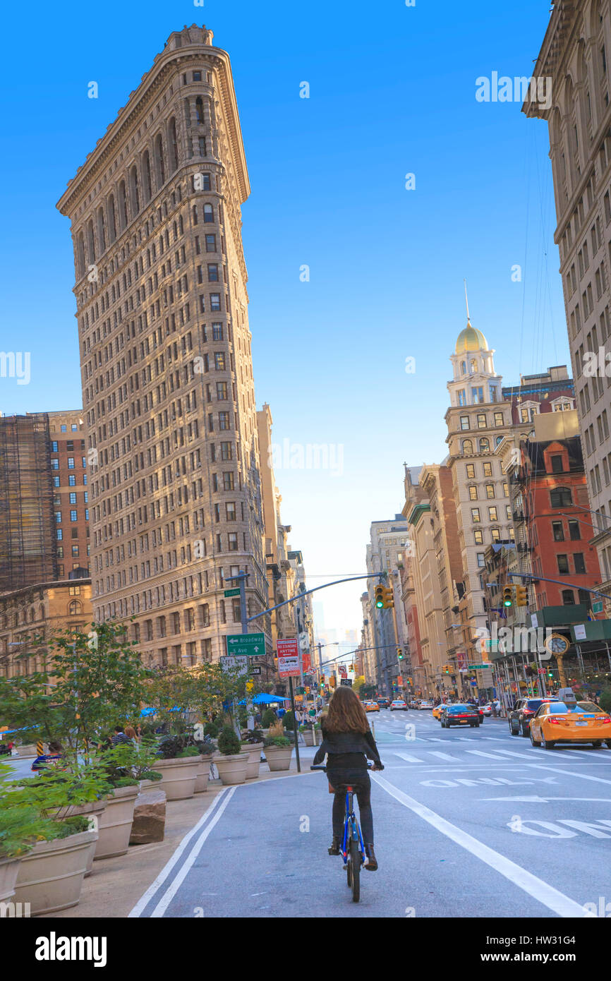 USA, New York, New York, Manhattan, Flatiron Building Banque D'Images