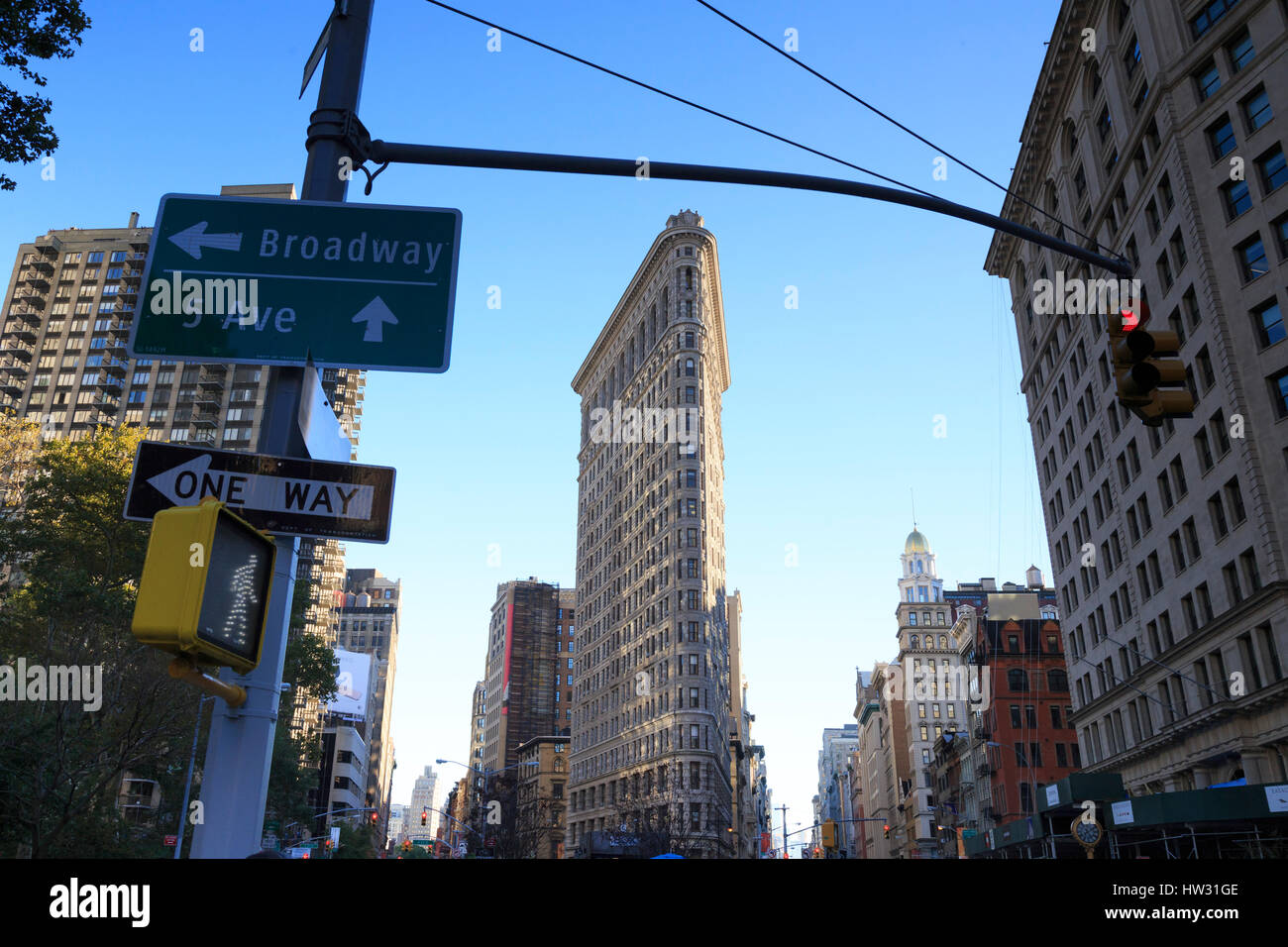 USA, New York, New York, Manhattan, Flatiron Building Banque D'Images