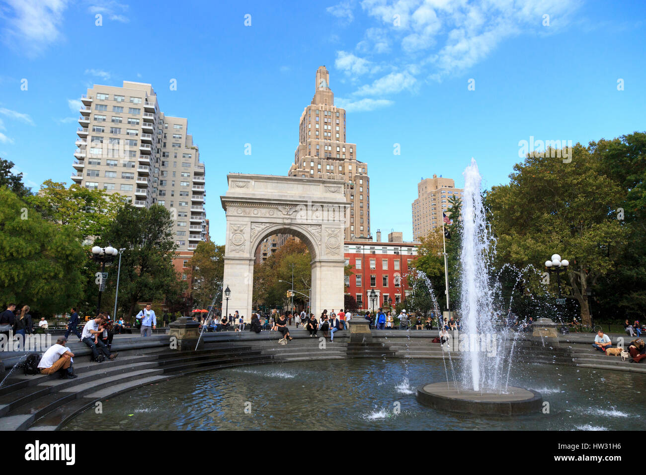 USA, New York, New York, Manhattan, Washington Square Park Banque D'Images