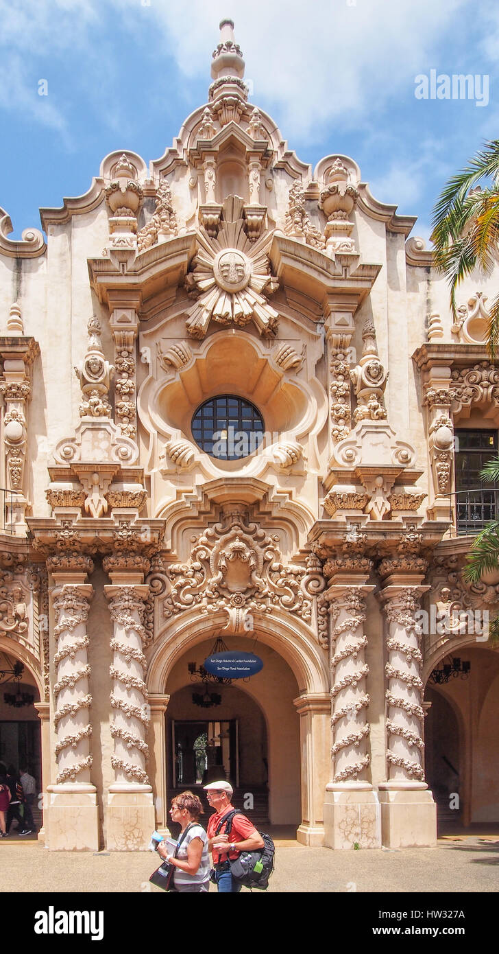 Casa del Prado, Balboa Park, San Diego, Californie, USA. Banque D'Images