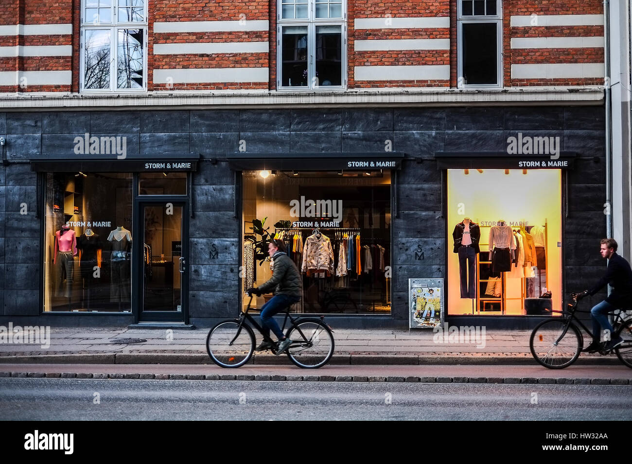 Scène de rue de Copenhague, Danemark Banque D'Images