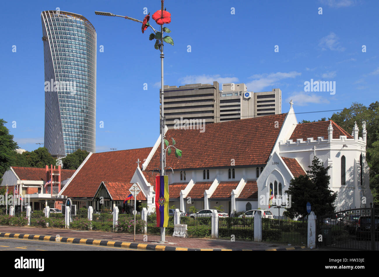 La Malaisie, Kuala Lumpur, Merdeka Square, cathédrale St Mary, Banque D'Images
