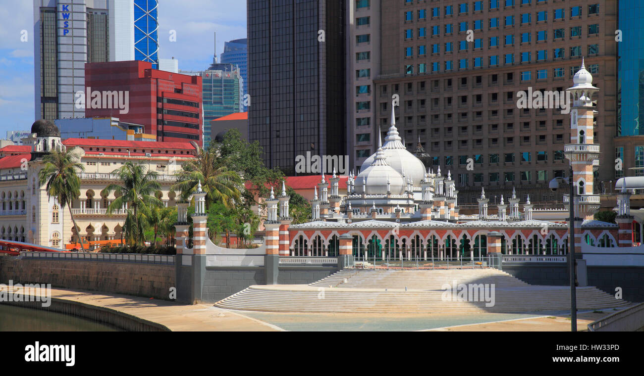 La Malaisie, Kuala Lumpur, Masjid Jamek, mosquée, Banque D'Images