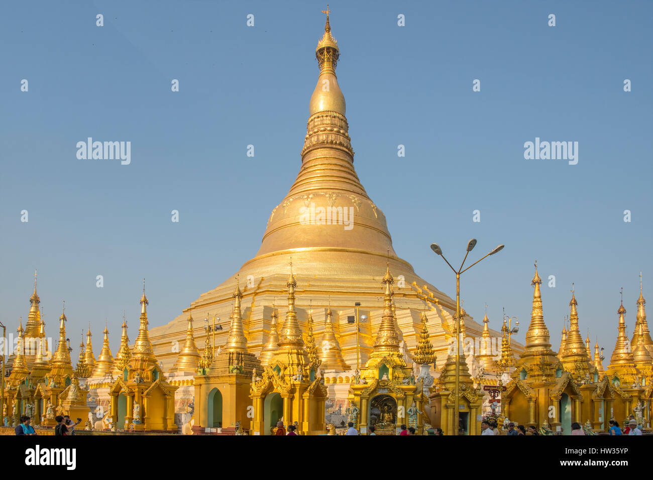 La Pagode Schwedagon, Yangon, Myanmar Banque D'Images