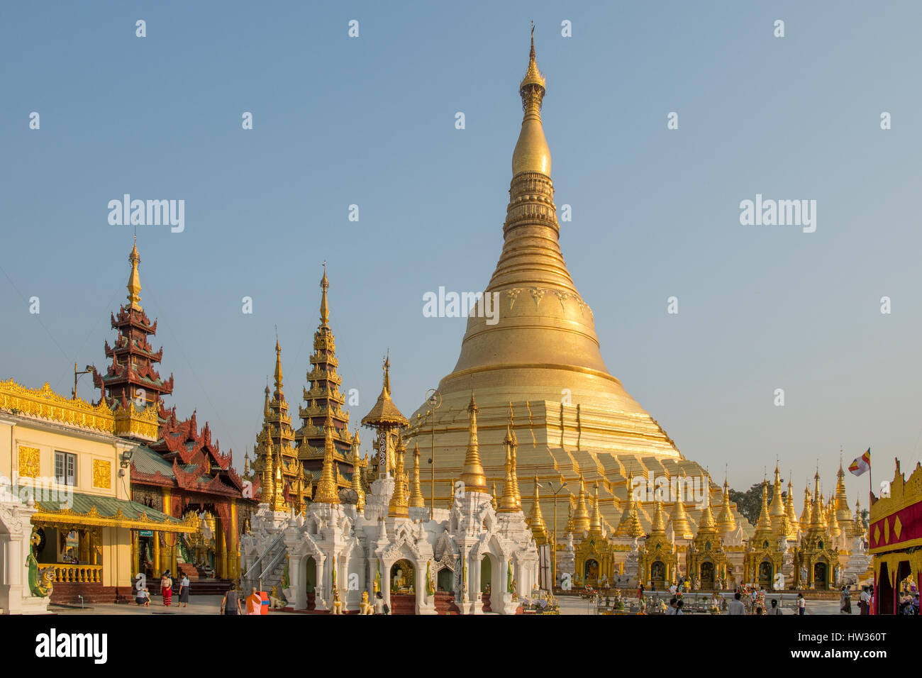 La Pagode Schwedagon, Yangon, Myanmar Banque D'Images