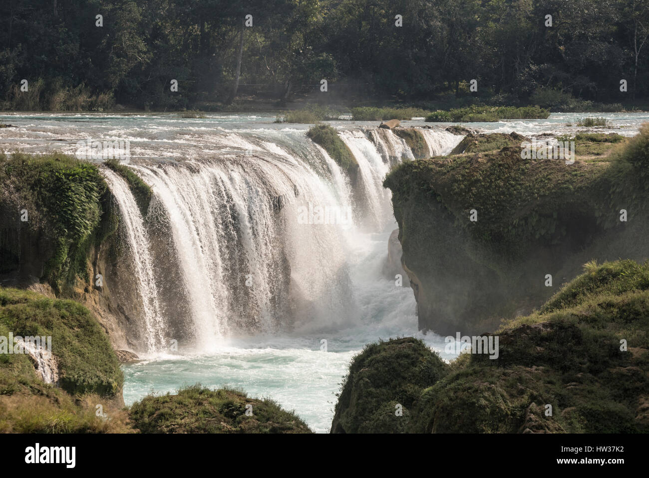 Chutes d'eau à l'État de Chiapas en Las Nubes, Mexique Banque D'Images