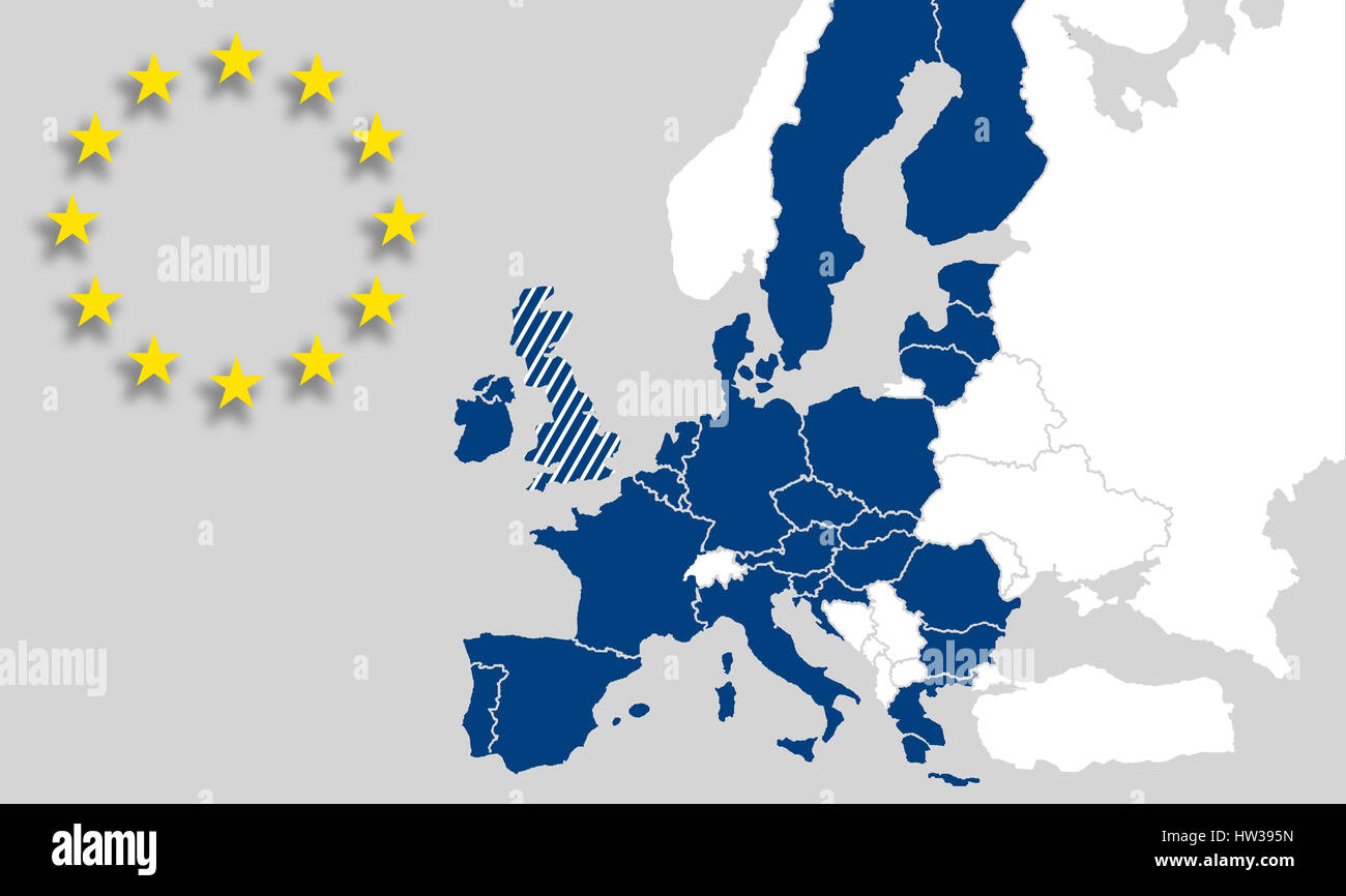 La Carte Des Pays De Lue Union Européenne Brexit Uk