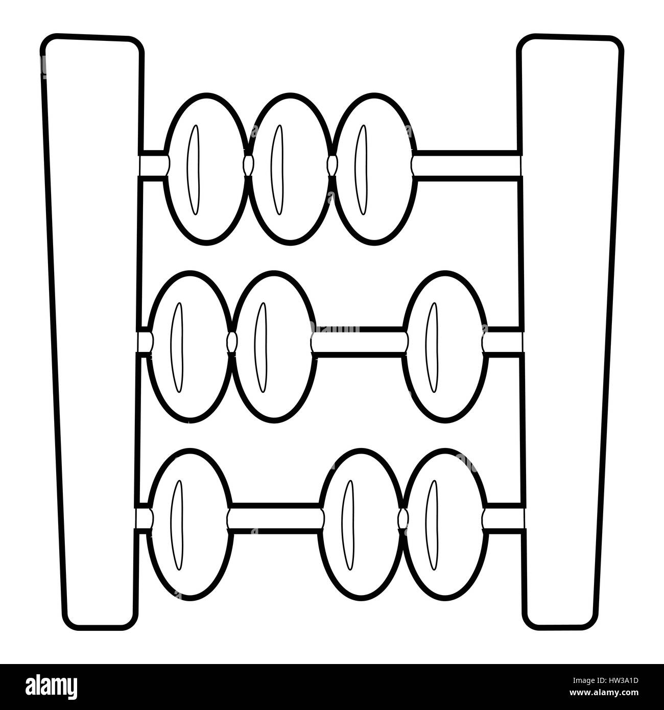 L'icône d'Abacus, style 3D isométrique Illustration de Vecteur