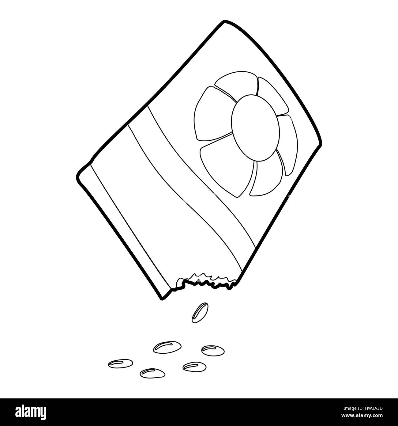 Sachet de graines de fleurs, l'icône de style 3D isométrique Illustration de Vecteur