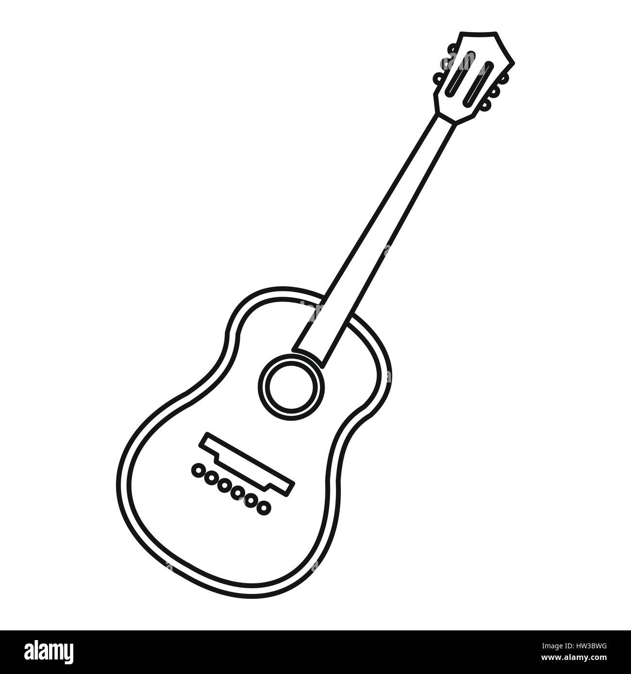 Icône de l'instrument acoustique à cordes charango Illustration de Vecteur