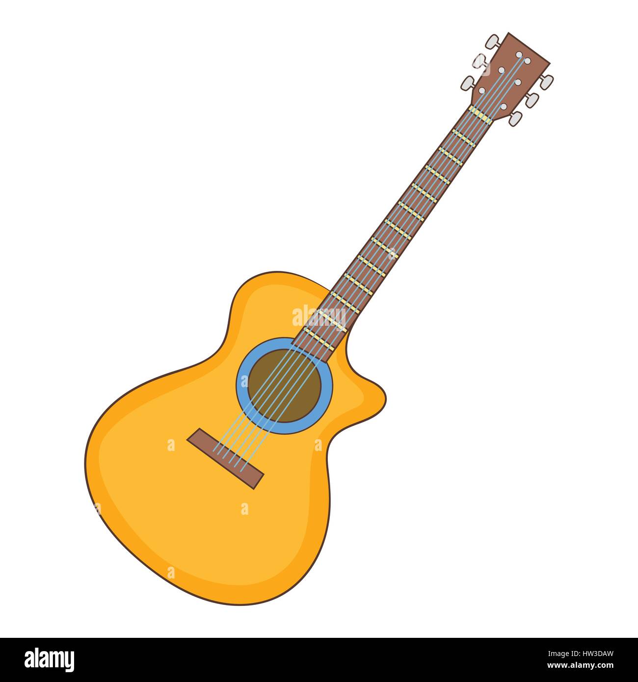 Charango, icône de style cartoon Illustration de Vecteur