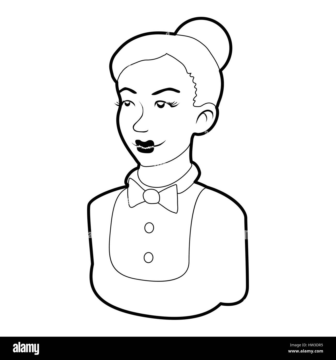 Style du contour, l'icône de ménage Illustration de Vecteur